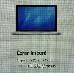 Apple Macbook Pro 17 MID 2010 2.53 Ghz Intel Core I5 500gb SATA Be