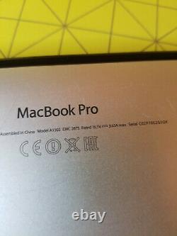 Apple Macbook Pro Model 1502 Retina 13 Intel Core I5 2.8 Ghz, 8gb Ram, 256gb