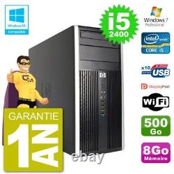 HP 6300 MT PC Intel Core i5-2400 8GB RAM 500GB Hard Drive DVD Writer Wifi W7