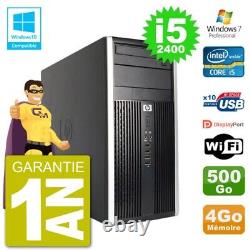 HP 6300 MT PC Intel Core i5-2400 RAM 4GB 500GB Hard Drive DVD Burner Wifi W7