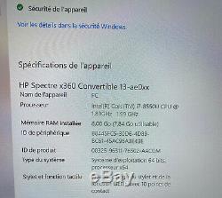 HP Specter X360 13.3 '' (intel Core I7 8550u 1,80ghz, 8gb Ram, 256gb Ssd)