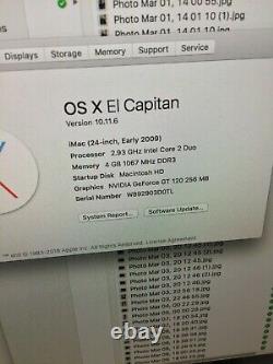 Imac 24 Inches Early 2009 (cpu Only) 2.93 Ghz Intel Core 2 Duo