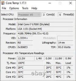 Intel Core i7-6700K (4C/8T) 4.20 GHz Boost Socket LGA1151V1