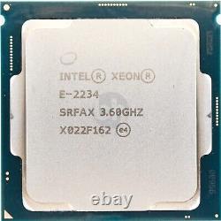 Intel Xeon E-2234 Sffax 4-core 8-thread 3.60ghz Lga1151 71w Cpu