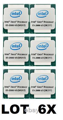 Lot 6x Intel Xeon E5-2666 V3 10-core Cpu 2.9 3.5 Ghz Sr1y7 Lga2011-3