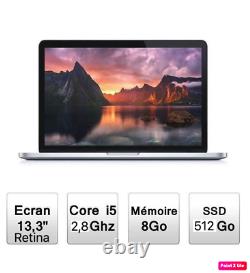 Macbook Pro 13.3 Retina / Intel Core I5 2.8ghz / Ssd 512gb / 8gb Ddr3 / Bigsur
