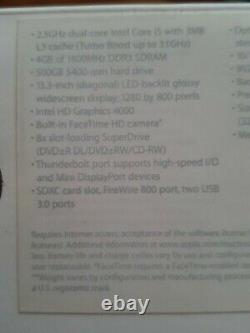 Macbook Pro 13-inch 9.2 2012 Intel Core I5 2.5ghz 4gb Ram Bone Mojave Querty