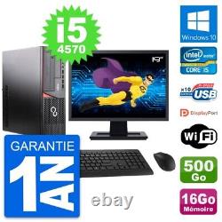 PC Fujitsu E920 DT 19' Screen Intel i5-4570 16GB RAM 500GB Disk Windows 10 Wifi