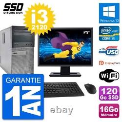 PC Tour Dell 990 Screen 19 Intel Core i3-2120 RAM 16GB SSD 120GB Windows 10 Wifi