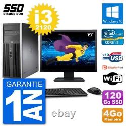 PC Tour HP 8200 19-Inch Screen Intel Core i3-2120 4GB RAM 120GB SSD Windows 10 Wifi