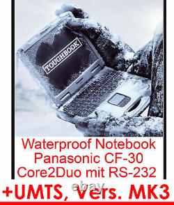 Panasonic Cf-30 Mk3 Notebook 4gb Ram 500gb Wifi Screen Tactile Rs-232 Umts Armor