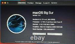 Apple MacBook Air 11 (Intel Core i5 3ème Gén, 1,7 GHz, 128 Go, 4 Go RAM)
