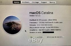 Apple MacBook Air 13 (256 Go SSD, Intel Core i5 5ème Génération, 1,6 GHz, 8Go)