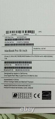 Apple MacBook Pro 16 1To SSD, Intel Core i9 9ème Gén. 2,30 GHz, 16Go MVVM2FN/A