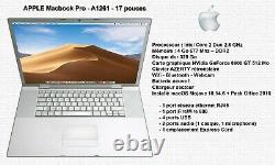 Apple MacBook Pro 17 A1261 Intel Core Duo 2.6GHz RAM 4Go DDR2 DD 320 Go