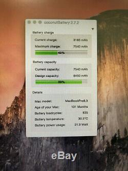 Apple Macbook Pro 17 A1297 Modèle 2011 Intel Core i7 2.4 GHz RAM 16 GB SSD 1TB