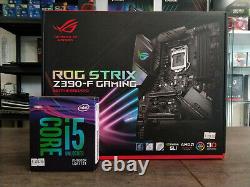 Bundle Asus Rog Strix Z390-f Gaming + Intel Core I5-9600k @ 6 X 3,70 Ghz, Neuf