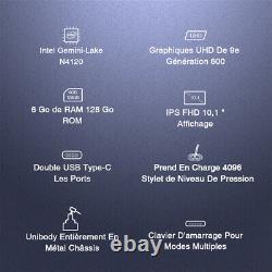 CHUWI Hi10 X Tablette PC 10,1 Windows Intel N4120 Quad-Core 2,4 GHz IPS 6+128Go