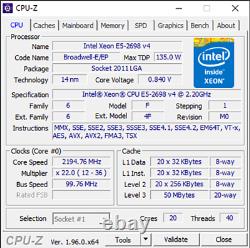 CPU Intel Xeon E5-2698 V4 2.2 GHz 20 Core 50 Mo LGA 2011-3 SR2JW Broadwell