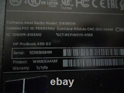 HP Probook 430 G3 8Go Ram/DD 256 pcie nvme Go Intel Core I5 6200U 2.3Ghz