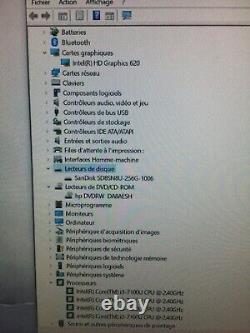 HP Probook 450 G4 Intel Core i3 @ 2.40 GHz, 8 Go RAM, 256 Go SSD, EN PANNE
