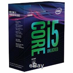 Intel Core i5-8600K, LGA 1151, 6 x 3,6 GHz (4,3 GHz turbo), NEUF, Garantie 2 ans