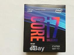 Intel Core i7-8700K 3,70 GHz FCLGA1151 Hexa Core Processeur (BX80684I78700K)