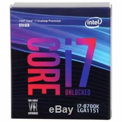 Intel Core i7-8700K Café Lac 6-Core 3.7 Ghz (4.7 Ghz Turbo) Bureau Processeur