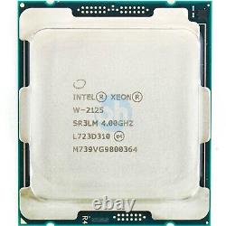 Intel Xeon W2125 SR3LM 4.00GHz 4-Core 8.25M 120W Serveur Station LGA2066 CPU