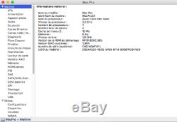 Mac Pro A1186 Quad-Core Intel Xeon 2.8 ghz 10 Go RAM, HDD 500Go