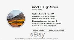 Macbook 12 pouces (2017) 8 Go RAM, 256 Go de stockage, Intel Core m3 1,2 GHz