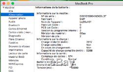 Macbook pro 13 2011 10 Go Ram Intel core i5 2,3 Ghz