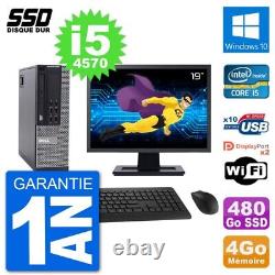 PC Dell 9020 SFF Ecran 19 Intel Core i5-4570 RAM 4Go SSD 480Go Windows 10 Wifi