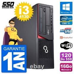 PC Fujitsu Esprimo E920 DT Intel Core i3-4130 RAM 16Go SSD 120Go Windows 10 Wifi