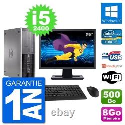 PC HP Compaq 6200 Pro SFF Ecran 22 i5-2400 RAM 8Go Disque 500Go Windows 10 Wifi