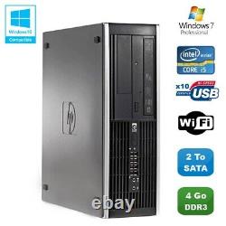 PC HP Compaq Elite 8100 SFF Intel Core i5 650 3.2GHz 4Go 2To Graveur WIFI W7