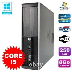 PC HP Elite 8200 SFF Intel Core I5 3.1GHz 8Go Disque 250Go DVD WIFI W7