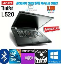 PC Portable Lenovo ThinkPad L520 Intel Core i5-2520M 2,50GHz 4Go 320Go