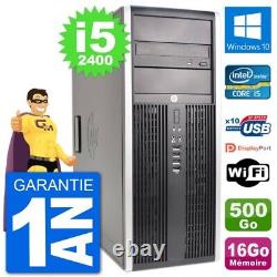 PC Tour HP 8200 Intel Core i5-2400 RAM 16Go Disque Dur 500Go Windows 10 Wifi