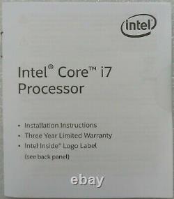 Processeur Intel Core i7 8700K 3,70Ghz 12Mb Cache LGA 1151 SR3QR 8Th Gen