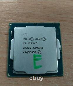 Processeur d'unité centrale Intel Xeon E3-1225 v6 LGA1151 Quad-Core 3,30